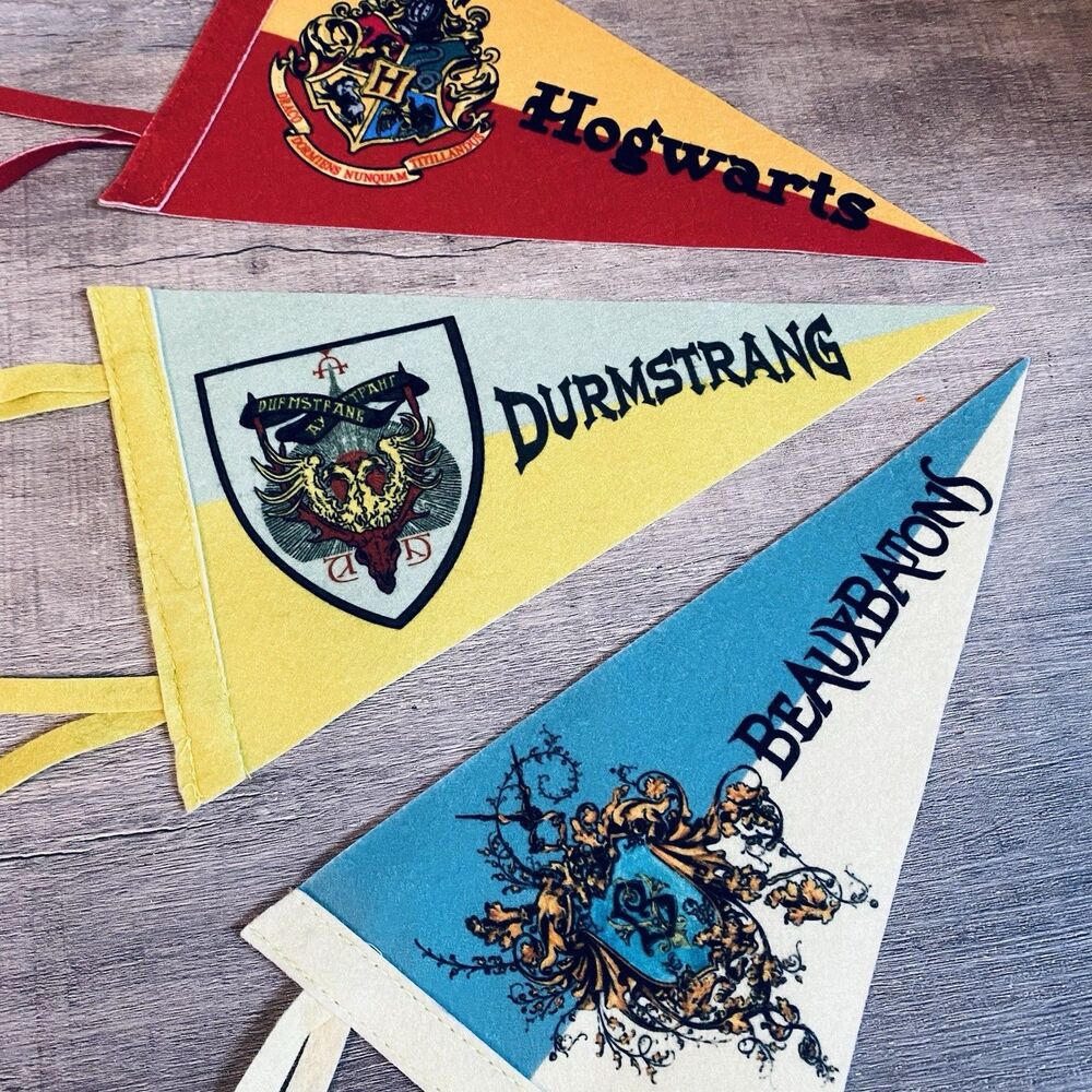 Wizarding World Loot Crate Triwizard School Pennant Bundle